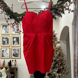 MM Couture Red Mini Dress